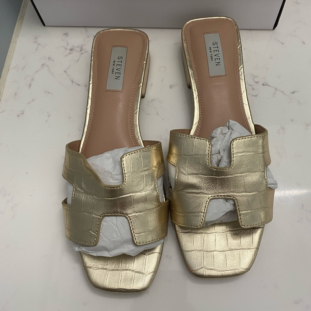 Steven New York gold sandals